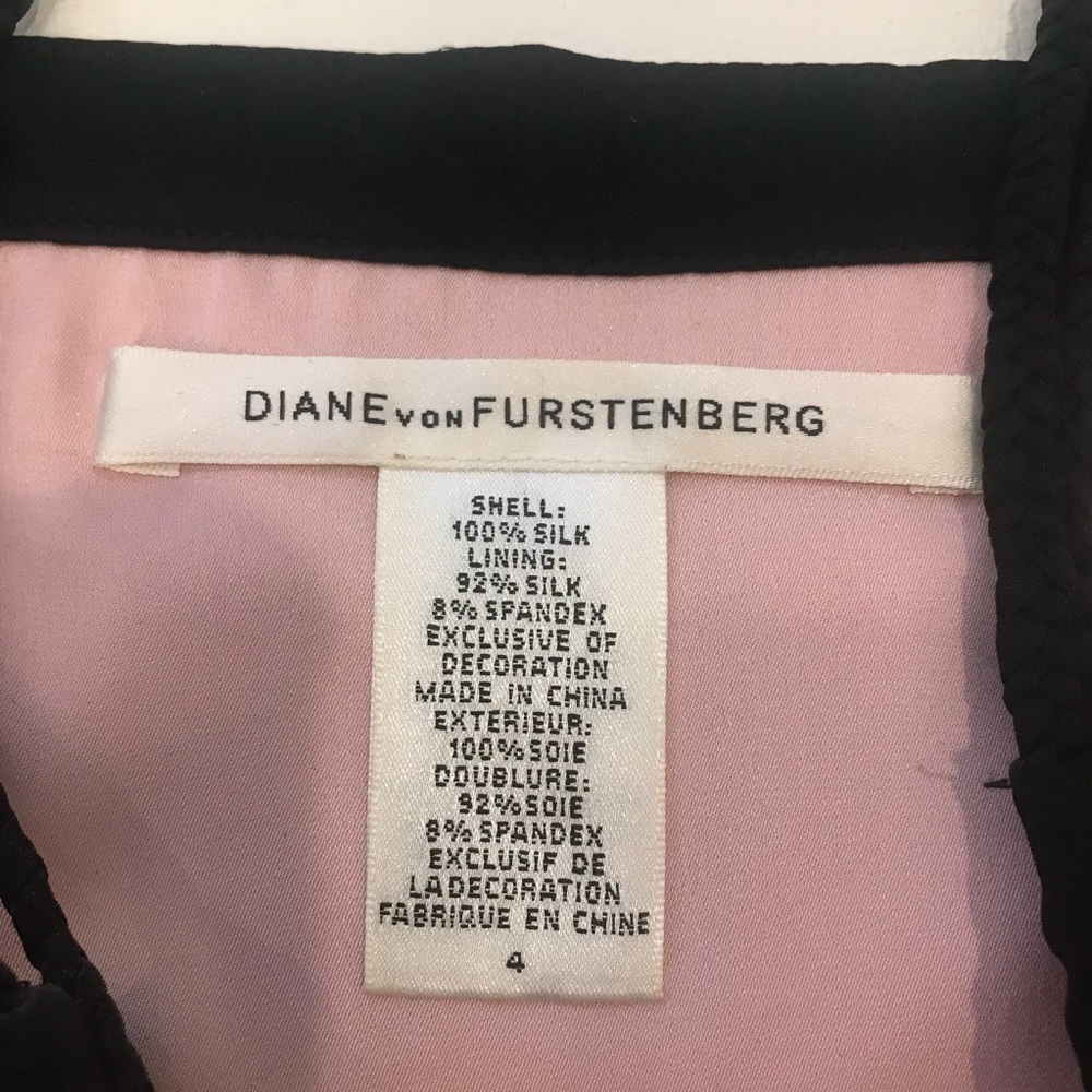 DVF Chiffon Party Dress Sz 4 - Picture 3 of 7